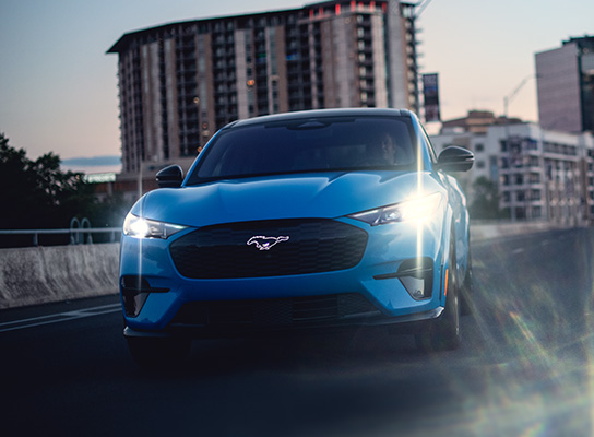 Man walking in front of Ford F-150